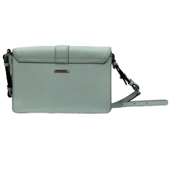 Rebecca Minkoff Hudson Moto Mini Crossbody Bag In Light Turquoise - Picture 8 of 11